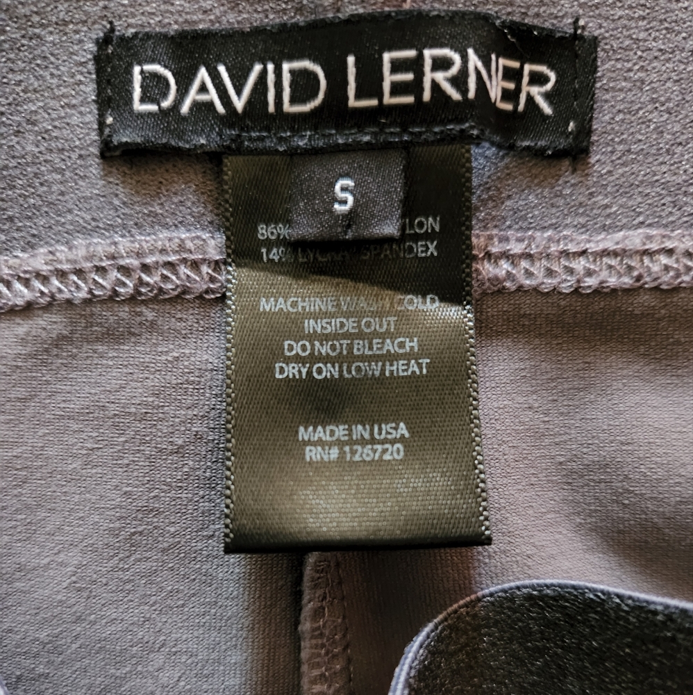 David Lerner leggings size small gray NWT